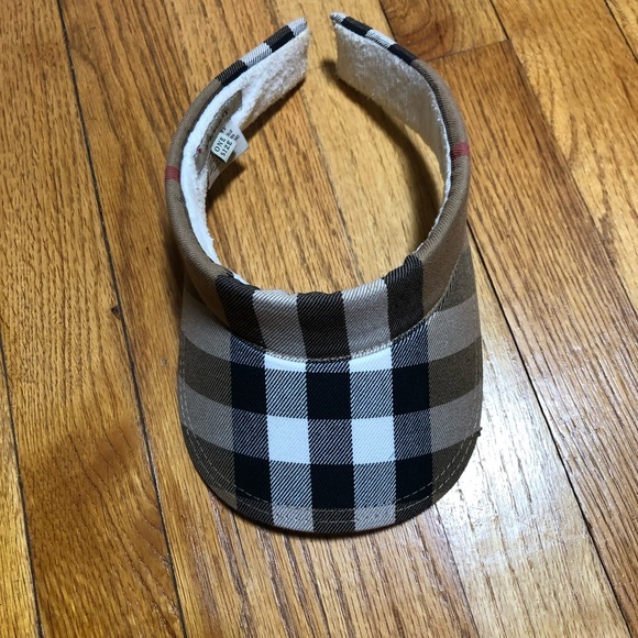 BURBERRY SUN VISOR PLAID GOLF CAP • Preowned One Size - Picture 3 of 7